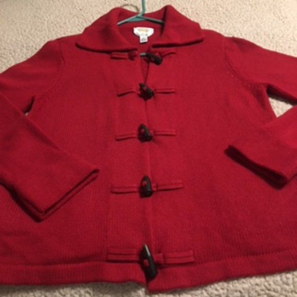 Vintage Talbots Sweater/Jacket with Toggle Buttons  Size M  Italian Yarn - Picture 4 of 10